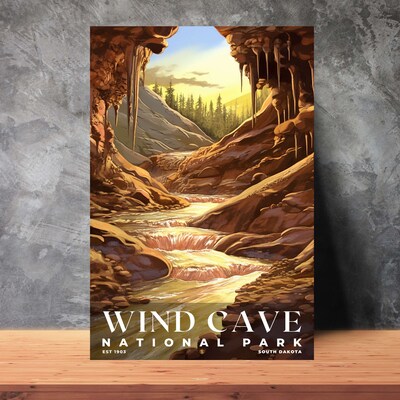 Wind Cave National Park Poster, Travel Art, Office Poster, Home Decor | S7 - image3